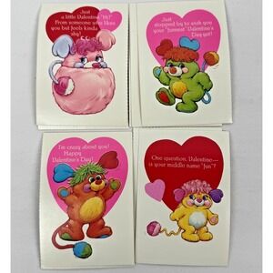 VTG 80's POPPLE's Valentine's Day Greeting Cards Lot (9) Unused with Envelopes